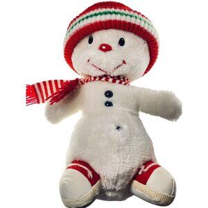 RUSS 395 Plush 11" Snowy White BABY WINTER SNOWFLAKE The SNOWMAN w Hat Vintage